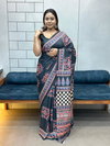 Tew Japan Satin Soft With Ajrak Print Sarees Wholesalers In Delhi
